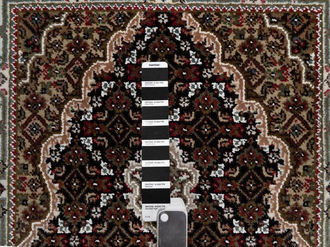 2'5" x 4'8" New Hand Knotted Black Wool Runner Oriental Rug - MOA10291969