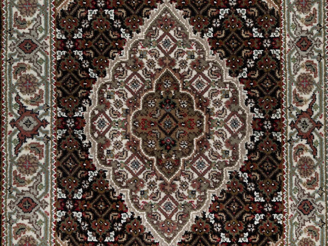 2'5" x 4'8" New Hand Knotted Black Wool Runner Oriental Rug - MOA10291969