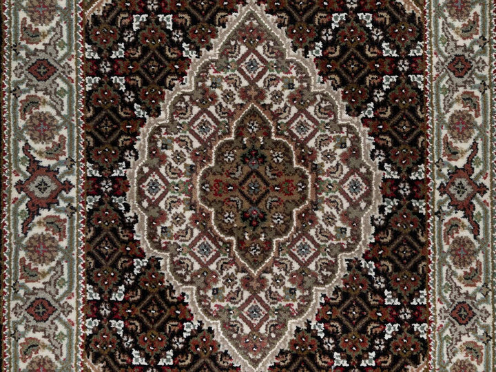 2'5" x 4'8" New Hand Knotted Black Wool Runner Oriental Rug - MOA10291969