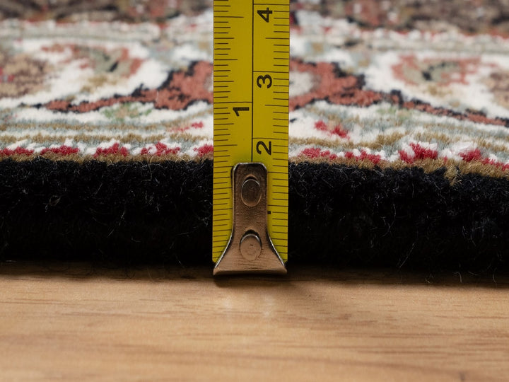 2'5" x 4'8" New Hand Knotted Black Wool Runner Oriental Rug - MOA10291969