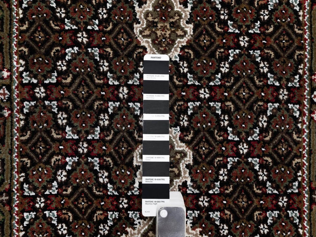 2'5" x 6'7" New Hand Knotted Black Wool Runner Oriental Rug - MOA10291970