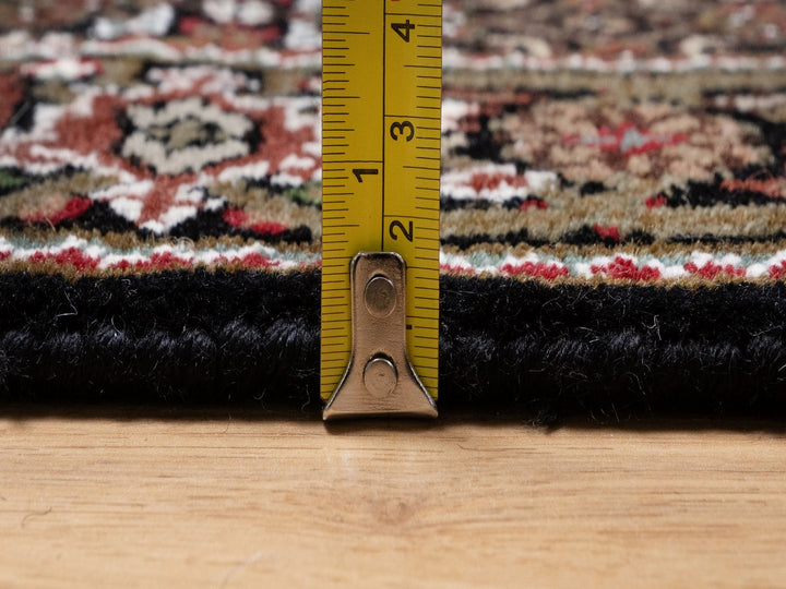 2'5" x 6'7" New Hand Knotted Black Wool Runner Oriental Rug - MOA10291970