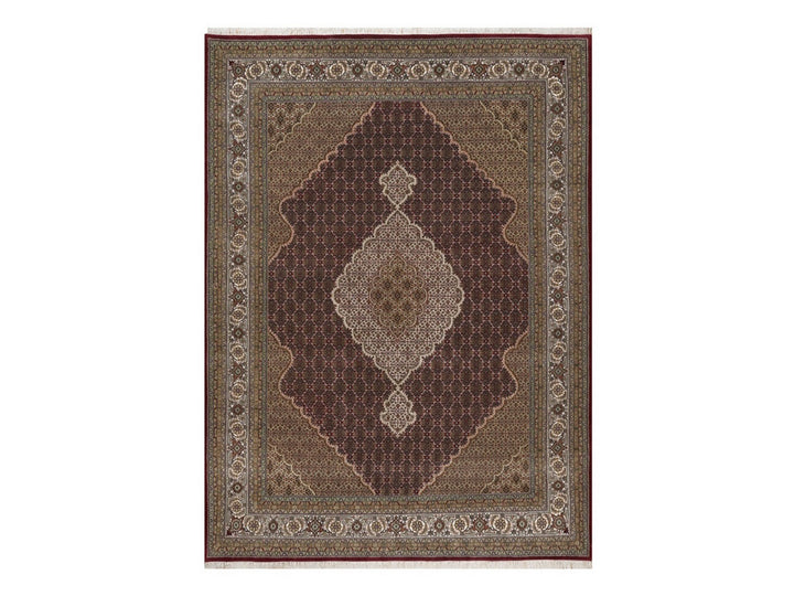 8'10" x 12'0" New Hand Knotted Red Wool Rectangle Oriental Rug - MOA10291972