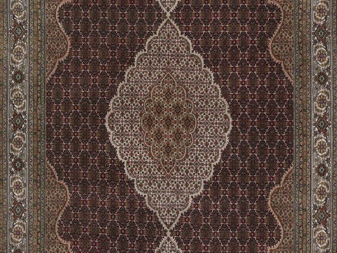 8'10" x 12'0" New Hand Knotted Red Wool Rectangle Oriental Rug - MOA10291972