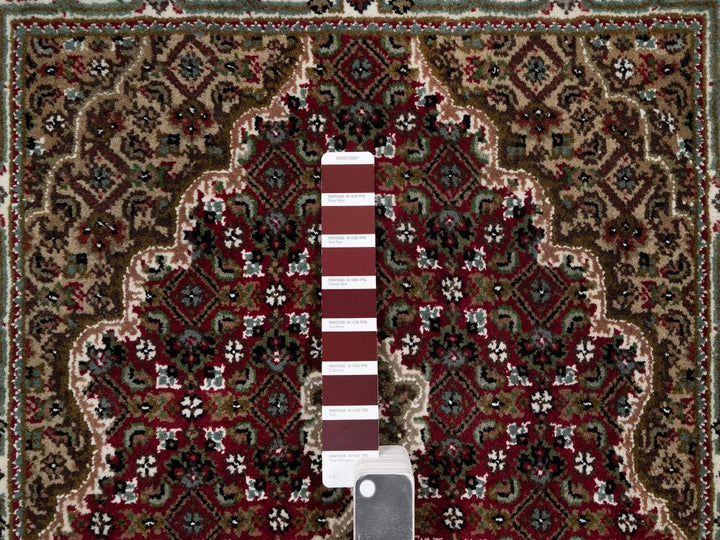 2'8" x 4'3" New Hand Knotted Red Wool Rectangle Oriental Rug - MOA10291973