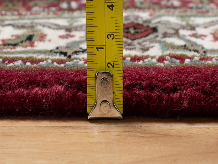 2'8" x 4'3" New Hand Knotted Red Wool Rectangle Oriental Rug - MOA10291973