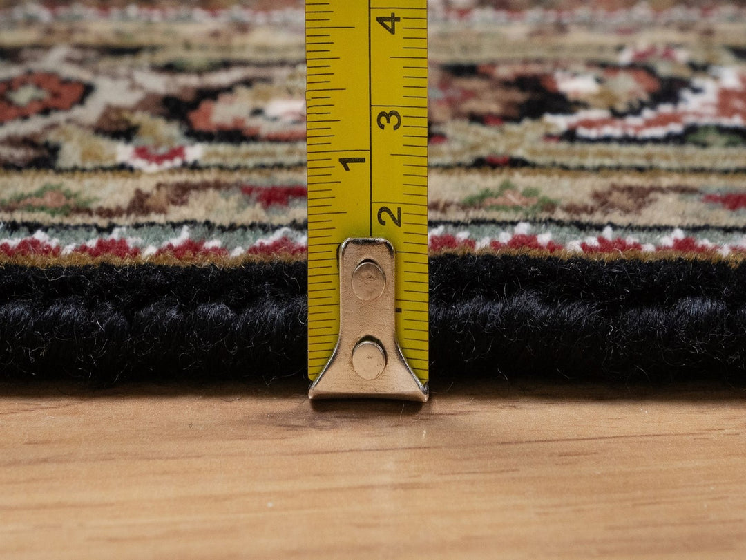 2'11" x 5'4" New Hand Knotted Black Wool Rectangle Oriental Rug - MOA10291974