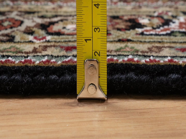 2'11" x 5'4" New Hand Knotted Black Wool Rectangle Oriental Rug - MOA10291974