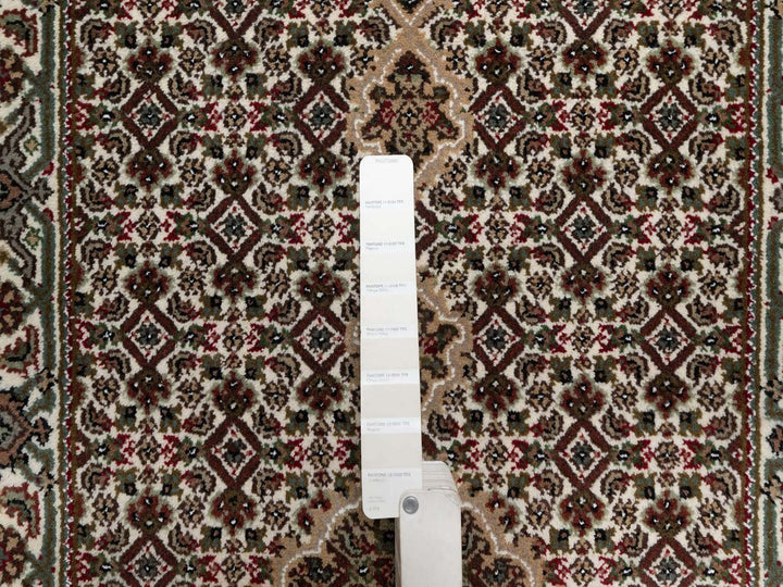 2'9" x 8'1" New Hand Knotted Ivory Wool Runner Oriental Rug - MOA10291975