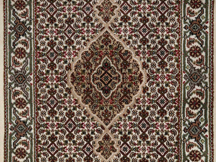 2'9" x 8'1" New Hand Knotted Ivory Wool Runner Oriental Rug - MOA10291975