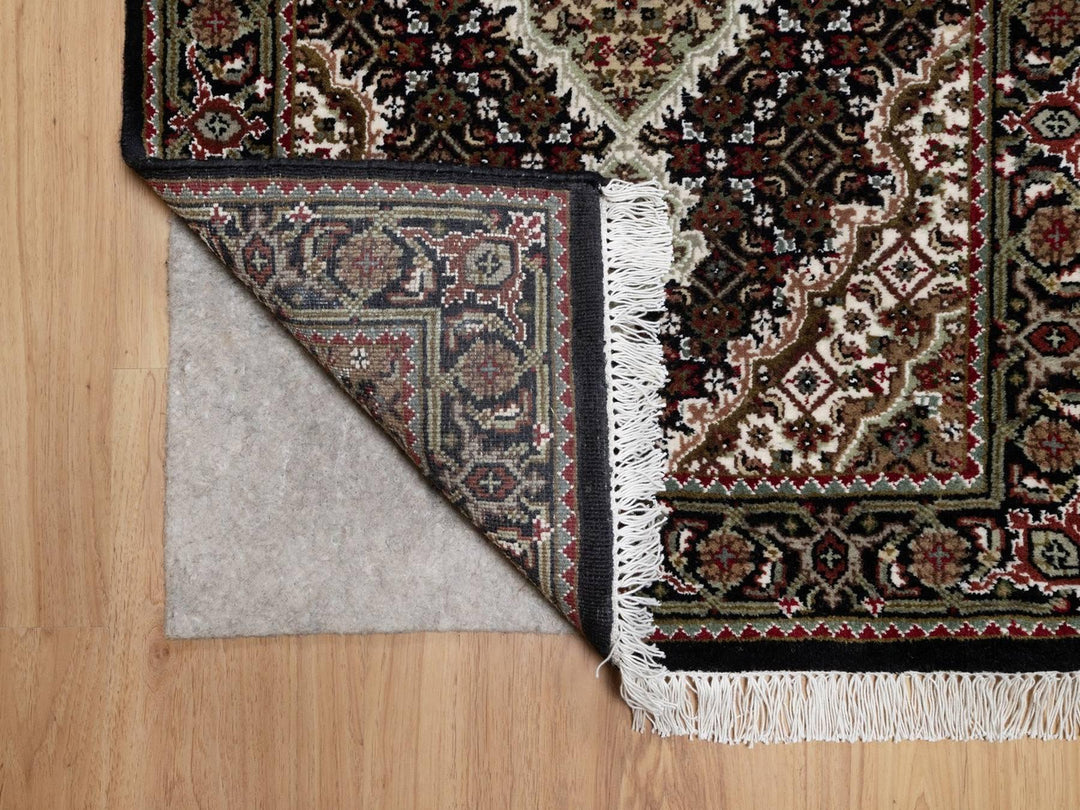 2'7" x 6'9" New Hand Knotted Black Wool Runner Oriental Rug - MOA10291976