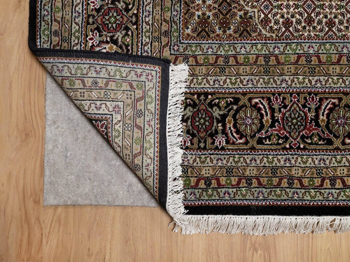 8'9" x 12'0" New Hand Knotted Black Wool Rectangle Oriental Rug - MOA10291977