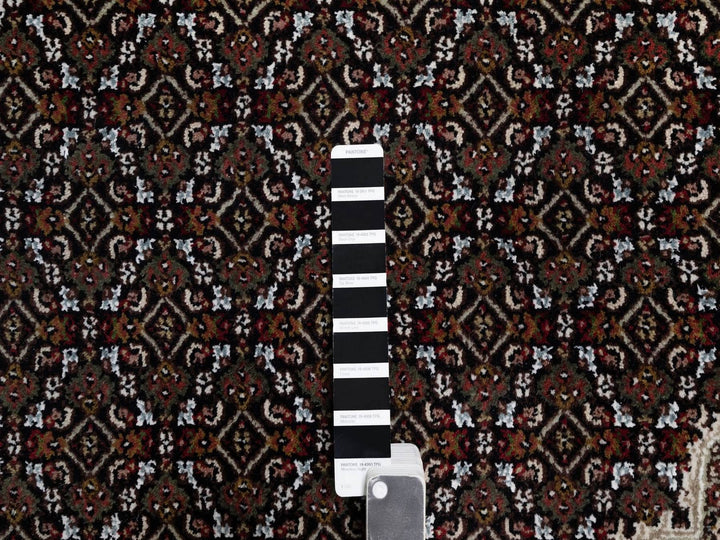 8'9" x 12'0" New Hand Knotted Black Wool Rectangle Oriental Rug - MOA10291977