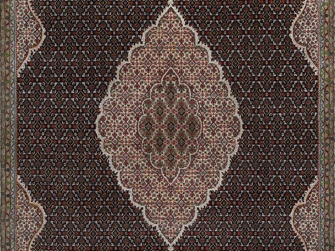 8'9" x 12'0" New Hand Knotted Black Wool Rectangle Oriental Rug - MOA10291977