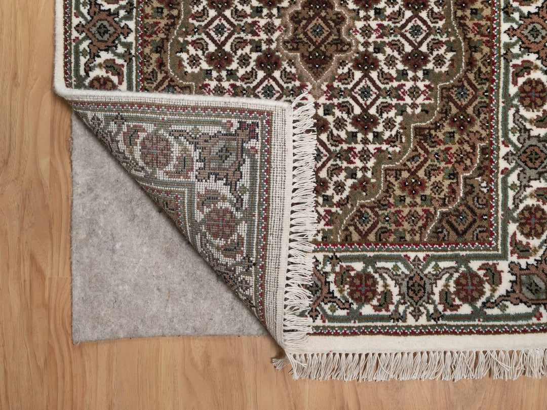 2'7" x 21'2" New Hand Knotted Ivory Wool Runner Oriental Rug - MOA10291980