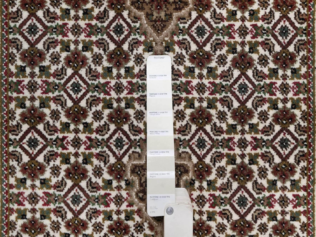 2'7" x 21'2" New Hand Knotted Ivory Wool Runner Oriental Rug - MOA10291980