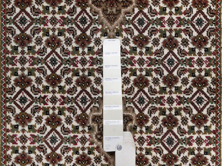 2'7" x 21'2" New Hand Knotted Ivory Wool Runner Oriental Rug - MOA10291980