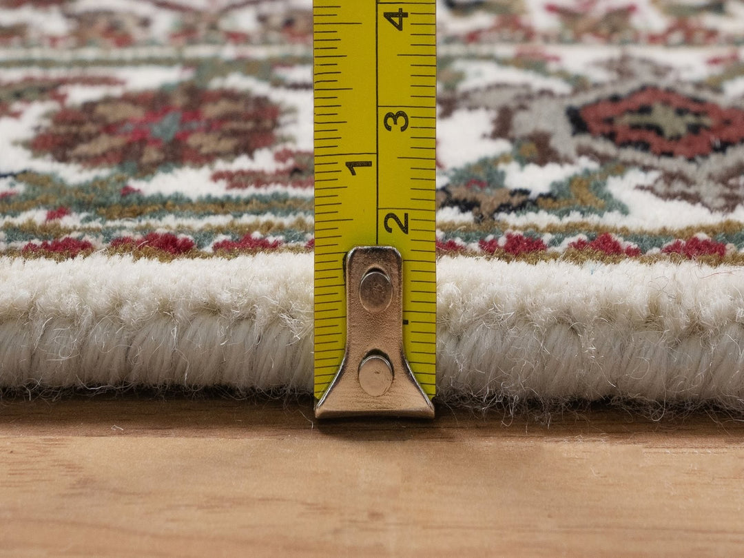 2'7" x 21'2" New Hand Knotted Ivory Wool Runner Oriental Rug - MOA10291980
