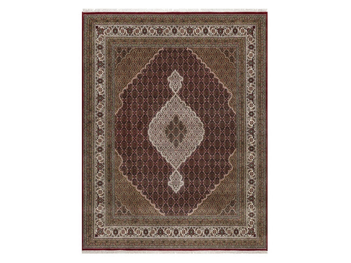 7'9" x 10'0" New Hand Knotted Red Wool Rectangle Oriental Rug - MOA10291987