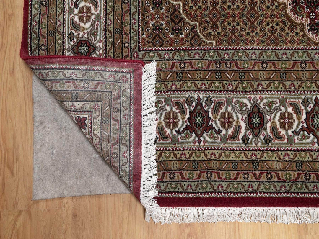 7'9" x 10'0" New Hand Knotted Red Wool Rectangle Oriental Rug - MOA10291987