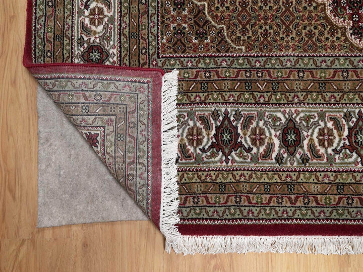 7'9" x 10'0" New Hand Knotted Red Wool Rectangle Oriental Rug - MOA10291987