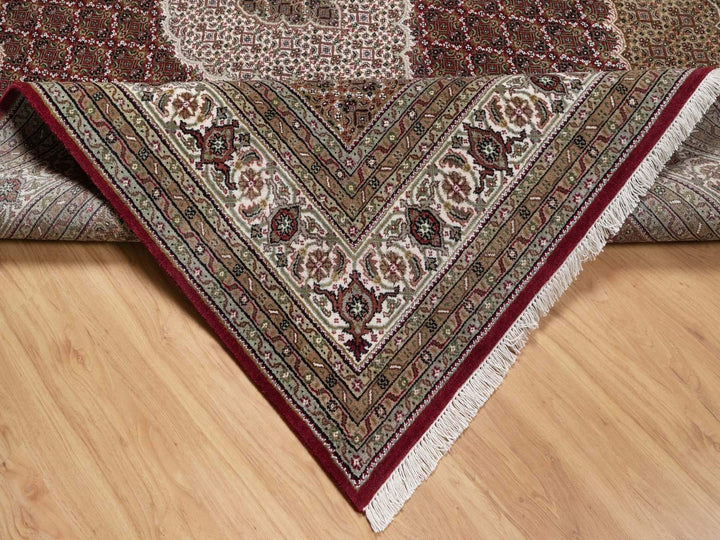 7'9" x 10'0" New Hand Knotted Red Wool Rectangle Oriental Rug - MOA10291987