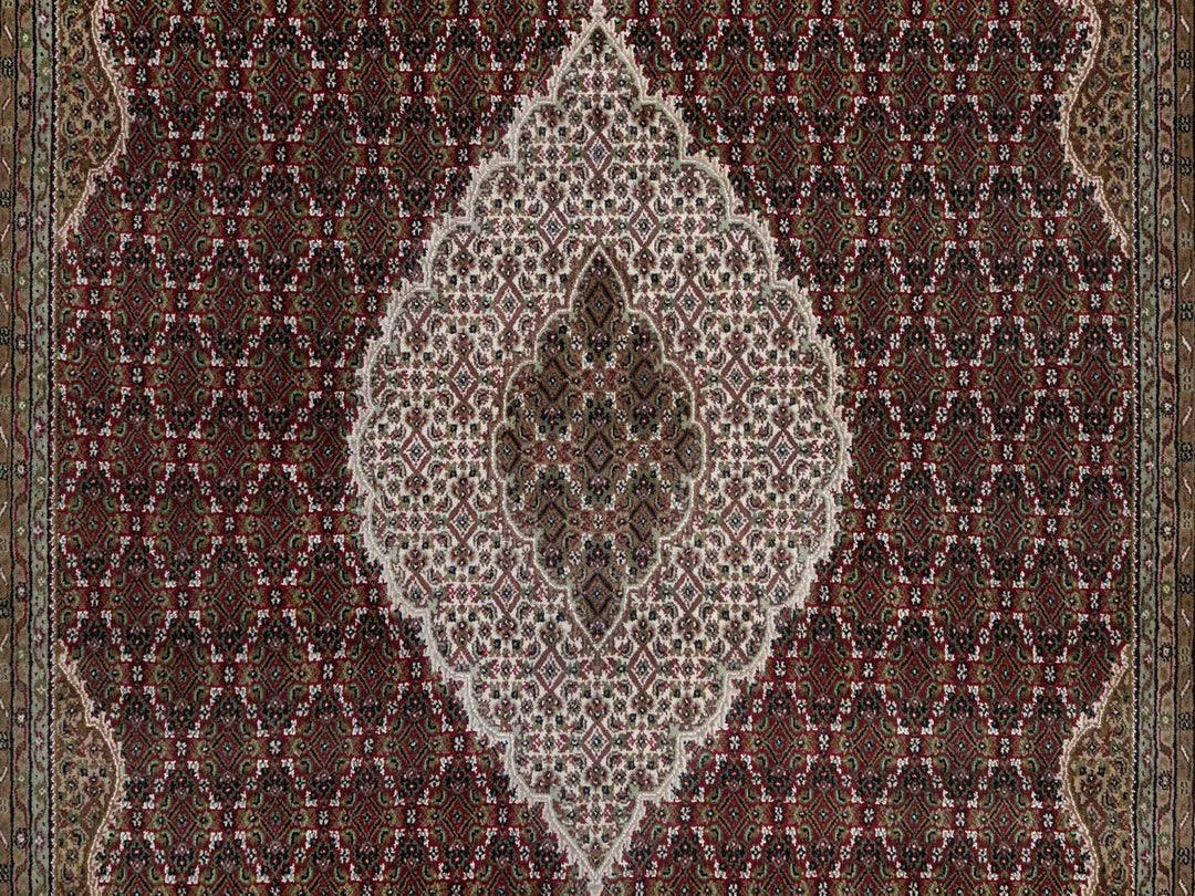 7'9" x 10'0" New Hand Knotted Red Wool Rectangle Oriental Rug - MOA10291987