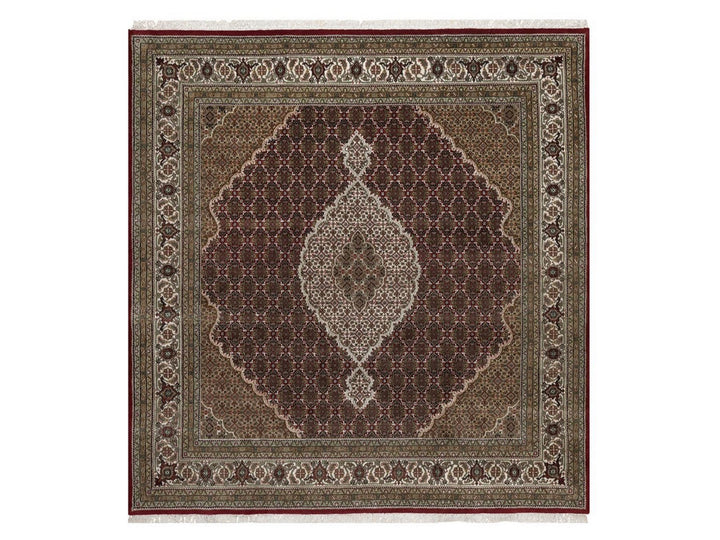 7'10" x 8'2" New Hand Knotted Red Wool Square Oriental Rug - MOA10291990