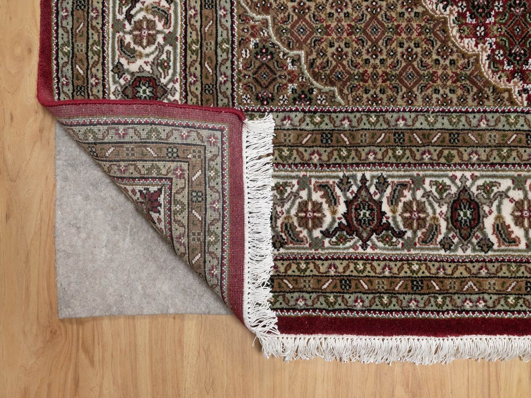 7'10" x 8'2" New Hand Knotted Red Wool Square Oriental Rug - MOA10291990