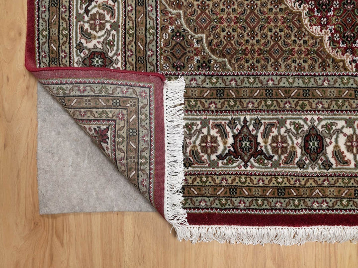 7'10" x 8'2" New Hand Knotted Red Wool Square Oriental Rug - MOA10291990