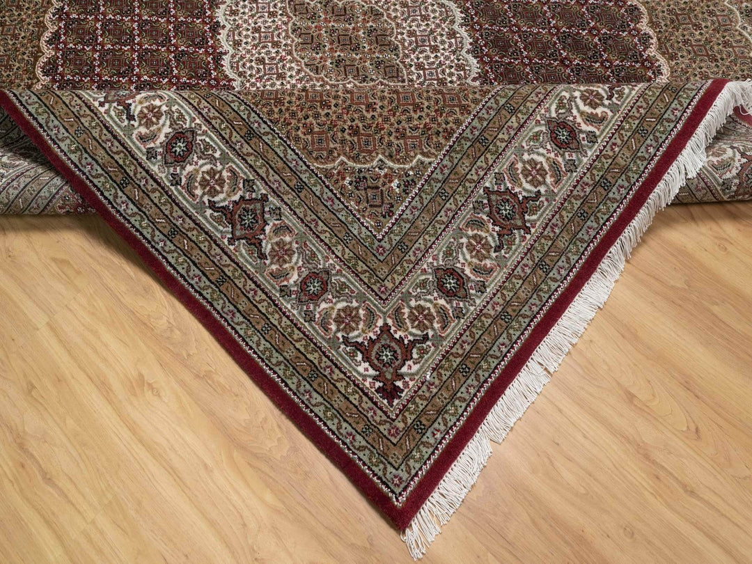 7'10" x 8'2" New Hand Knotted Red Wool Square Oriental Rug - MOA10291990