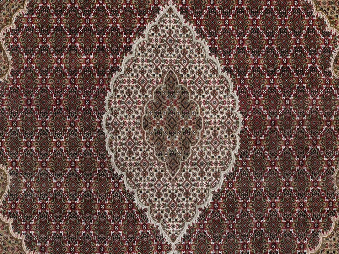 7'10" x 8'2" New Hand Knotted Red Wool Square Oriental Rug - MOA10291990