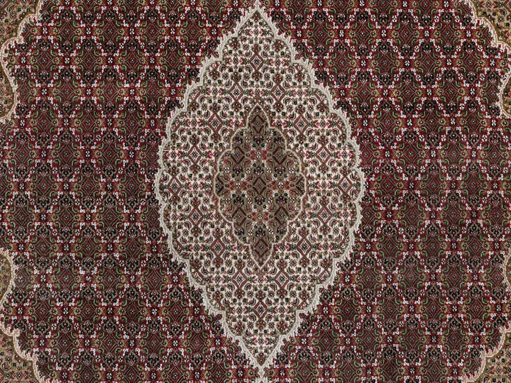 7'10" x 8'2" New Hand Knotted Red Wool Square Oriental Rug - MOA10291990
