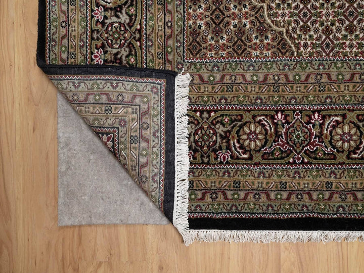 8'6" x 12'2" New Hand Knotted Black Wool Rectangle Oriental Rug - MOA10291991