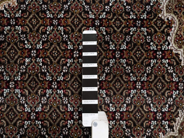 8'6" x 12'2" New Hand Knotted Black Wool Rectangle Oriental Rug - MOA10291991