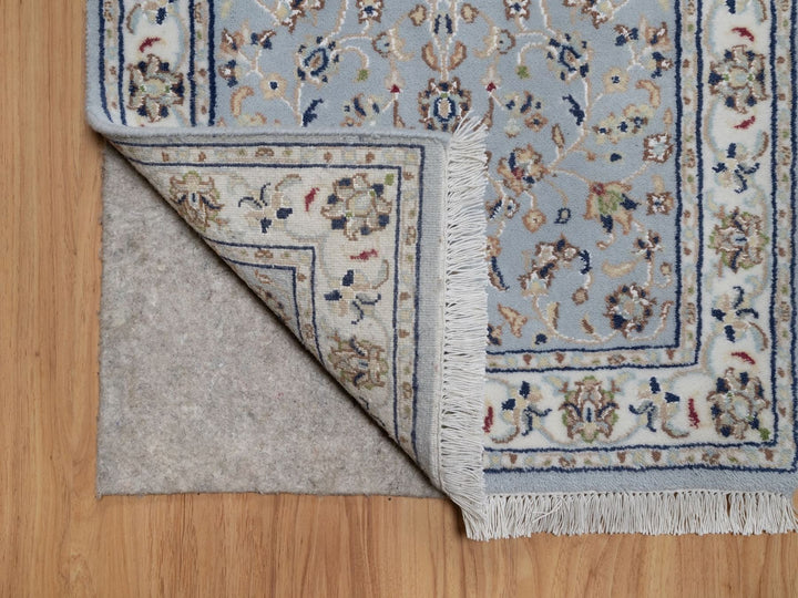 2'1" x 3'3" New Hand Knotted Blue Wool & Silk Rectangle Oriental Rug - MOA10292000