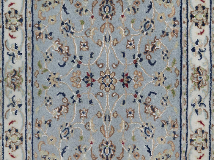 2'1" x 3'3" New Hand Knotted Blue Wool & Silk Rectangle Oriental Rug - MOA10292000