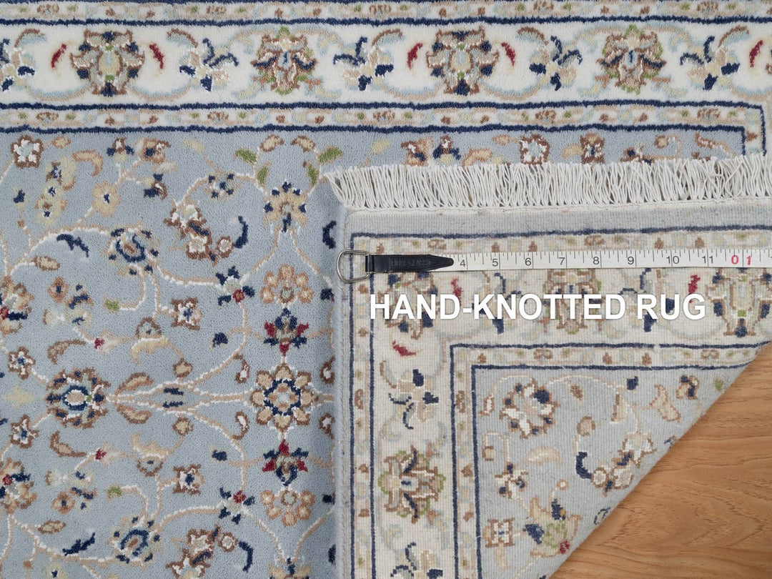 2'1" x 3'3" New Hand Knotted Blue Wool & Silk Rectangle Oriental Rug - MOA10292000