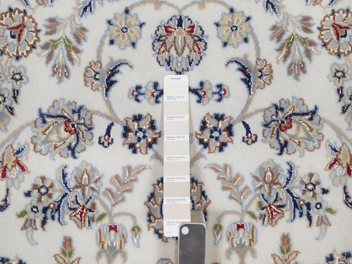 5'2" x 8'3" New Hand Knotted Ivory Wool & Silk Rectangle Oriental Rug - MOA10292001