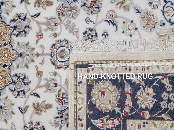 5'2" x 8'3" New Hand Knotted Ivory Wool & Silk Rectangle Oriental Rug - MOA10292001