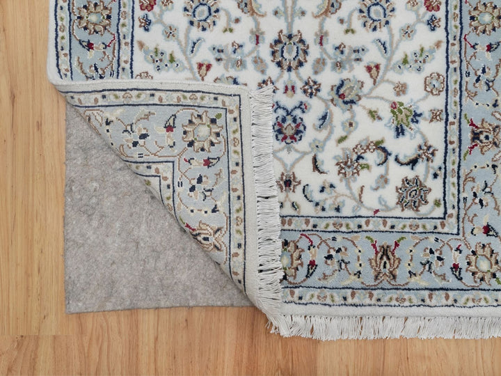 2'8" x 10'3" New Hand Knotted Ivory Wool & Silk Runner Oriental Rug - MOA10292004