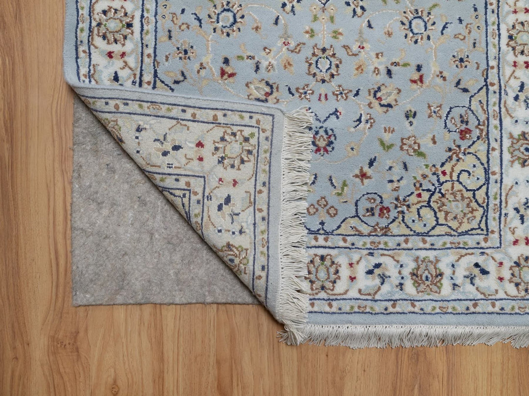 2'8" x 12'2" New Hand Knotted Blue Wool & Silk Runner Oriental Rug - MOA10292005