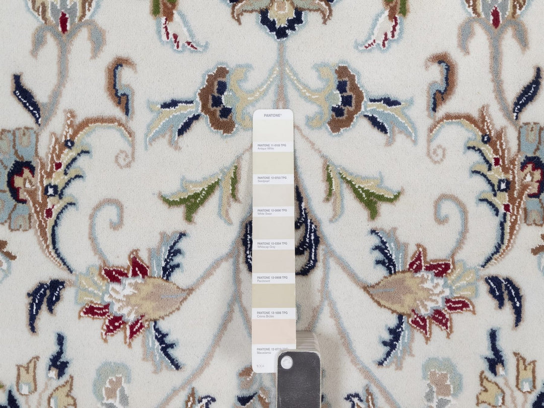 9'10" x 14'5" New Hand Knotted Ivory Wool & Silk Rectangle Oriental Rug - MOA10292010