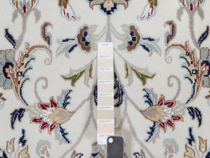 9'10" x 14'5" New Hand Knotted Ivory Wool & Silk Rectangle Oriental Rug - MOA10292010