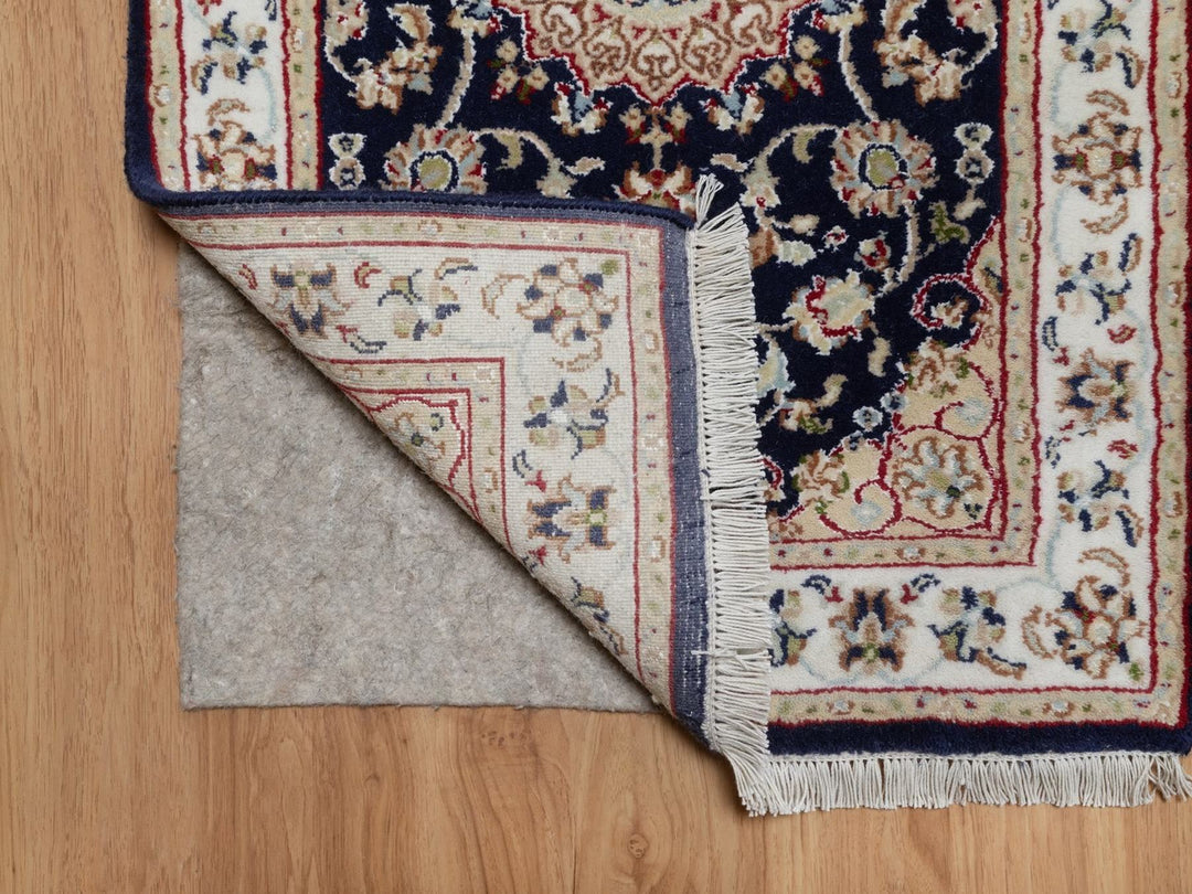 2'2" x 3'2" New Hand Knotted Blue Wool & Silk Rectangle Oriental Rug - MOA10292011