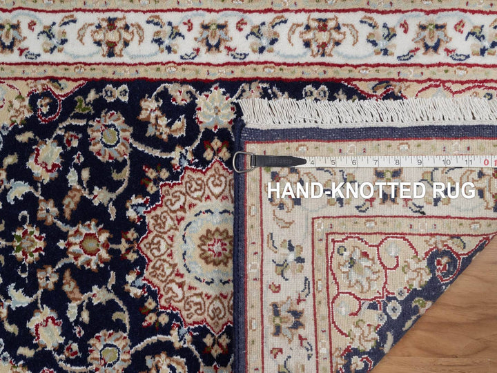 2'2" x 3'2" New Hand Knotted Blue Wool & Silk Rectangle Oriental Rug - MOA10292011