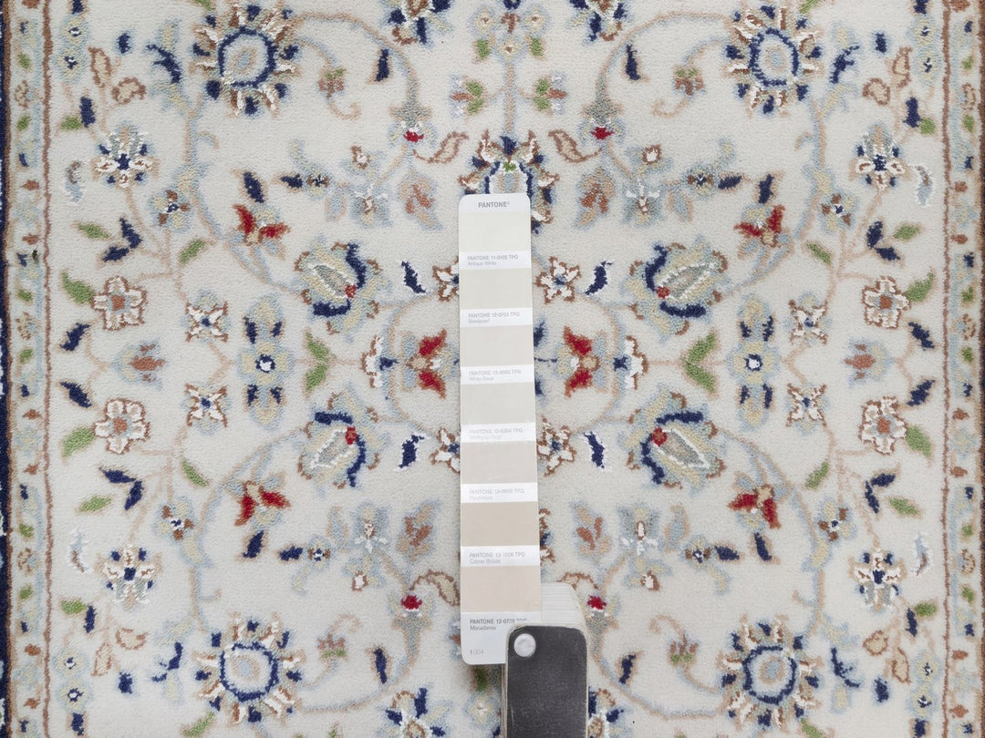 2'8" x 14'4" New Hand Knotted Ivory Wool & Silk Runner Oriental Rug - MOA10292013