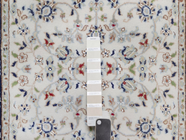 2'8" x 14'4" New Hand Knotted Ivory Wool & Silk Runner Oriental Rug - MOA10292013