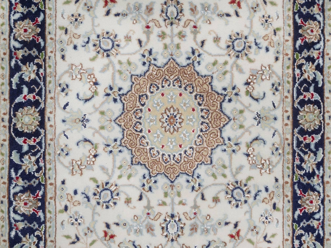 2'8" x 14'4" New Hand Knotted Ivory Wool & Silk Runner Oriental Rug - MOA10292013