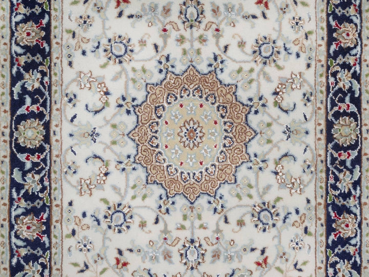 2'8" x 14'4" New Hand Knotted Ivory Wool & Silk Runner Oriental Rug - MOA10292013